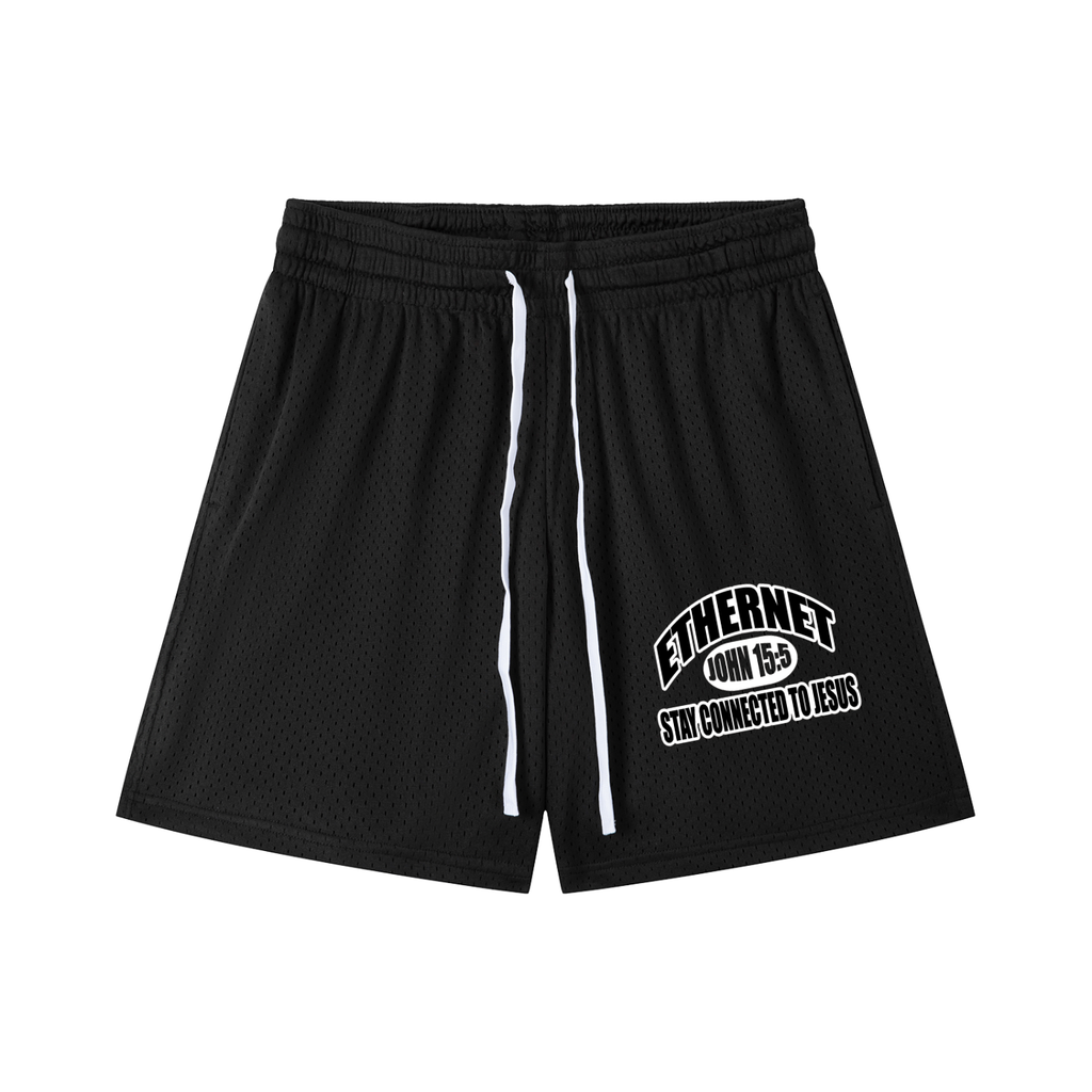 JOHN 15:5 MESH SHORTS - BLACK